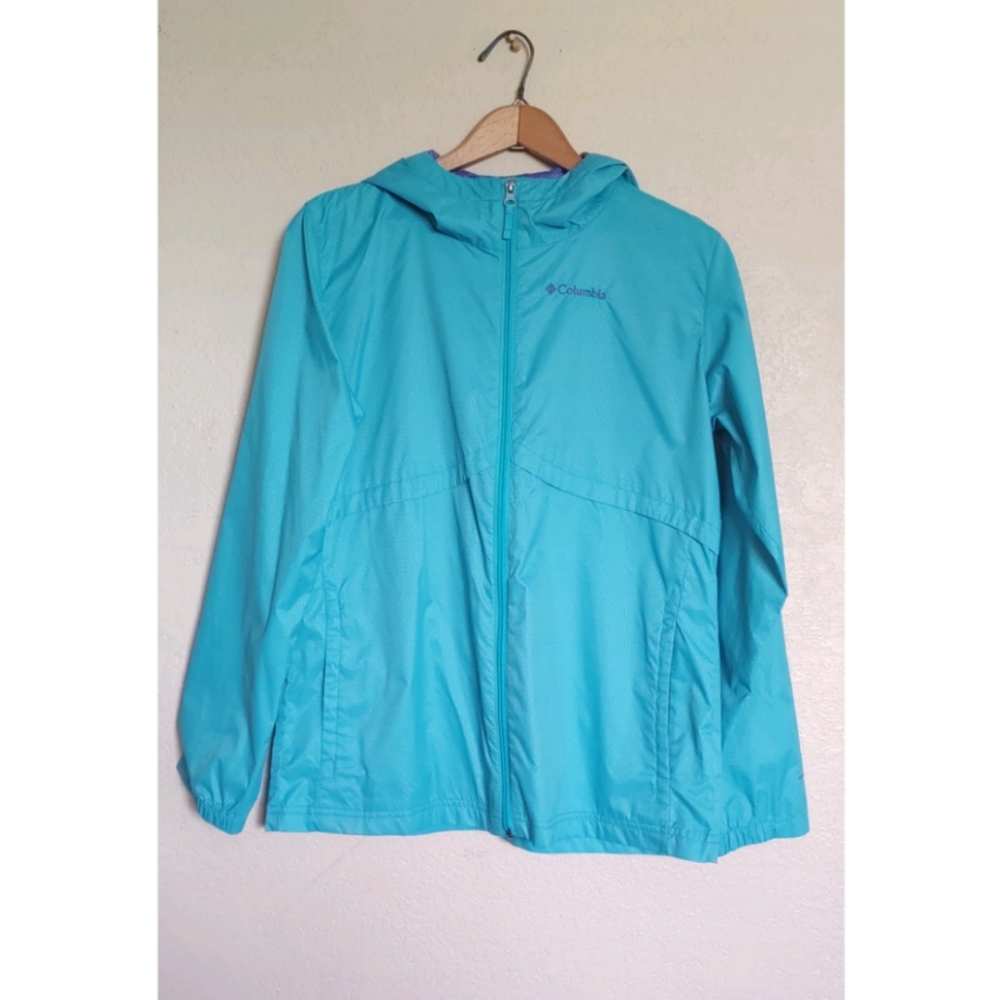 Columbia Kids Aqua & Purple Waterproof Jacket